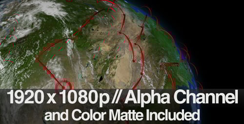 Animated Global Network Connections on Rotating Earth