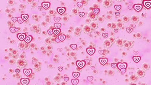 Valentines Hearts and Flowers Loop