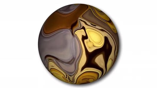 Abstract Fluid Sphere Swirling Liquid Background Animation