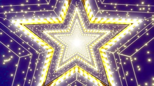 Flying In Star Stages Tunnel 02 HD