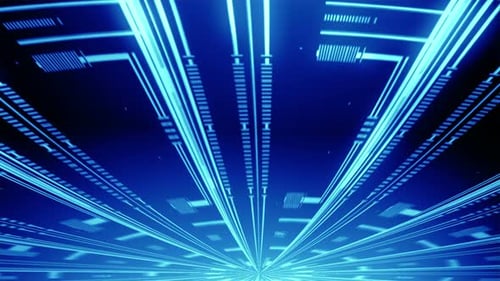 Radial Tech Circle Rays 03