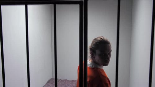 Prisoner Walks in a Circle in a Prison Cell