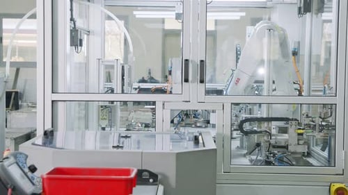 Machines robotisées avancées fabriquant des pièces sur une chaîne de montage automatisée