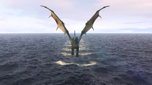 Dragon Over The Ocean
