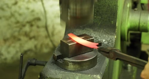 Metal Forging Machine Pressing Red Hot Metal