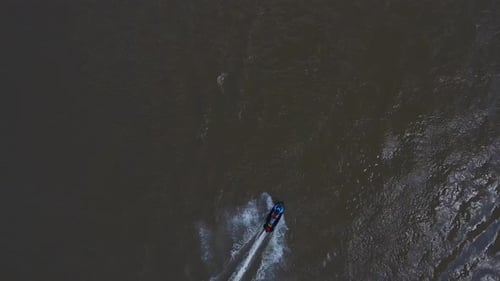Jetski-Fahren, Ansicht von oben