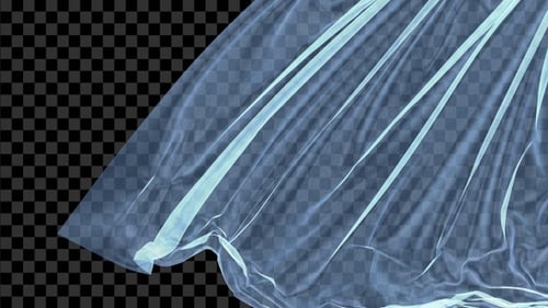 Elegant Translucent Fabric Reveal Transition