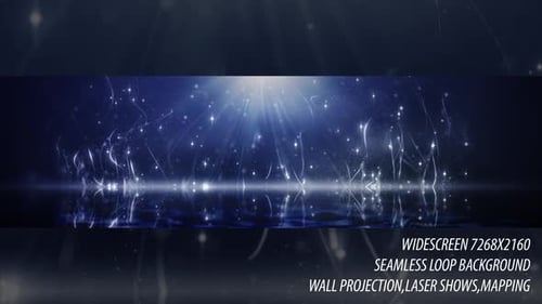 Twinkle Stars Particles Blue Background