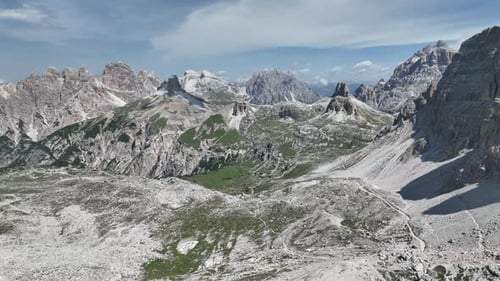 Beautiful sunny day in Dolomites mountains