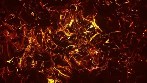 Abstract Liquid Fire Energy Flow Background Animation