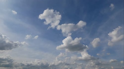 Time-lapse d'un nuage blanc se déplaçant autour du fond du ciel