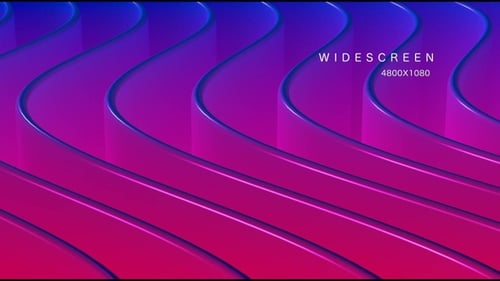 Abstract Fluid Wavy Ribbons Animation with Gradient Colors