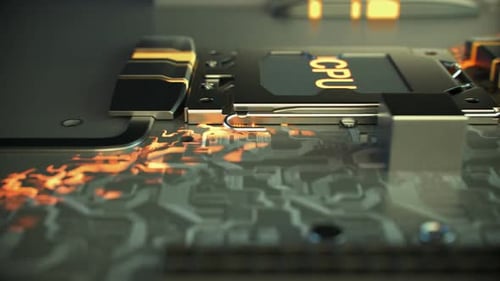 Montagem dos elementos da placa-mãe. Componentes Eletrônicos que aparecem no PCB. 4k