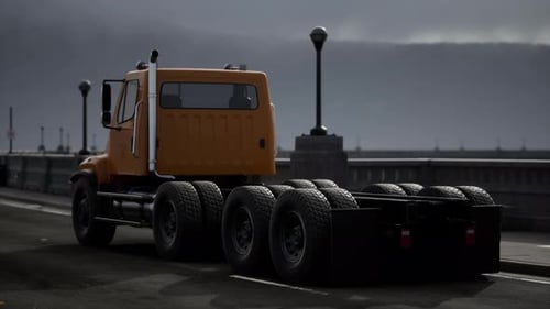 Big Lorry Truck on the Bridge