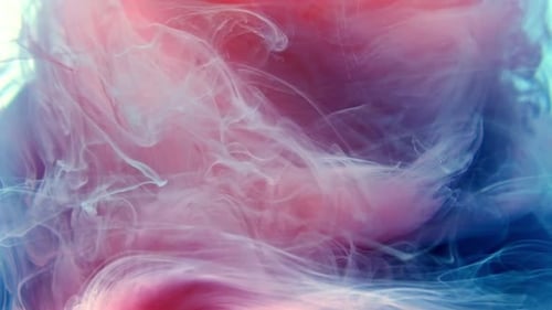 Abstract Pink and Blue Ink Swirls