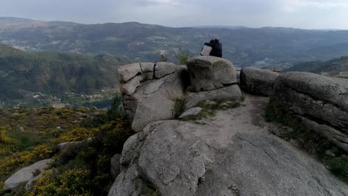 Traveling Couple in Nature