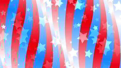 Waving Patriotic Stars and Stripes Celebration Background