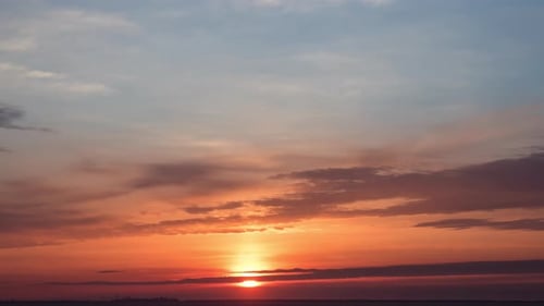 Sunset, beautiful clouds
