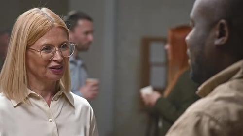 People Networking at Corporate Workplace Event