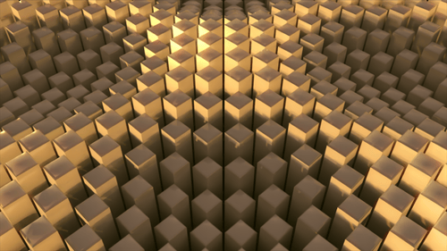 Cubic Hintergrund Gold