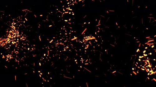 chispas de fuego giratorias 4k