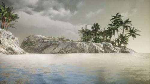 Soft Twilight of the Amazing Tropical Marine Beach