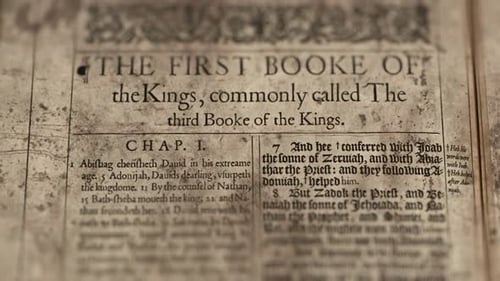 The First Book Of The Kings, Slider Shot, Old Paper Bible, King James Bible