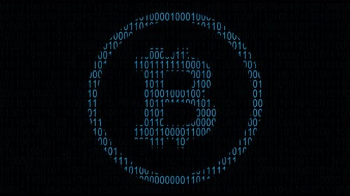 Bitcoin-Anmelde-Binärcode.