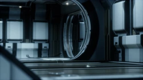 Futuristic Sci Fi Spaceship Interior