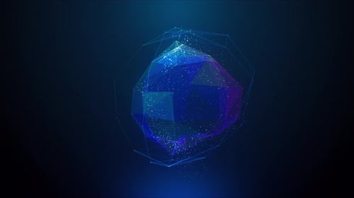 Structure abstraite du plexus bleu, forme une animation 3D