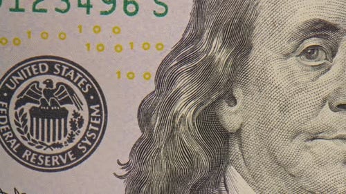 Macro View of One Hundred Dollar Bill