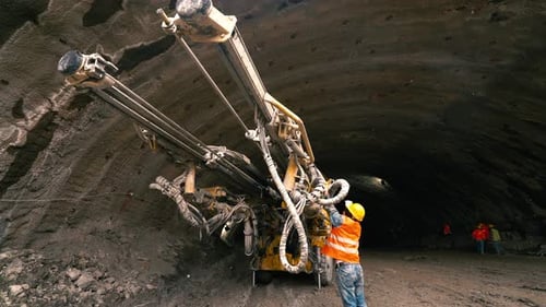 Workers in Tunnel Construction