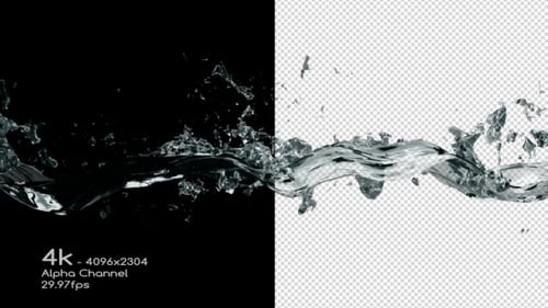 Wasserwelle Splash 4K