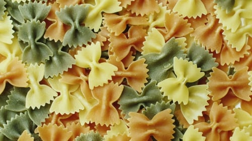 Colorful Farfalle Bow Tie Pasta Close Up