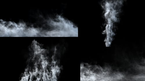 Animated Realistic Smoke and Fog Elements with Alpha Channel