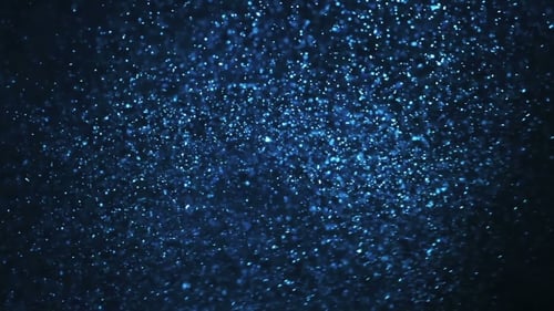 Dynamic Blue Particles Flowing Abstract Dark Background Loop