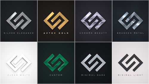 Das elegante Logo enthüllt das Paket