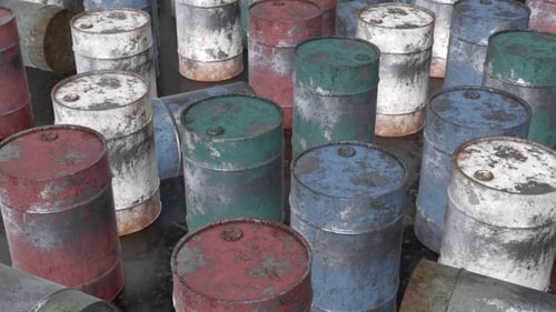 Rusty Metal Barrel