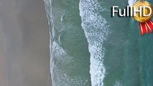 Aerial View of the Tropical Sandy Beach