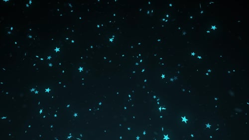 Animated Glowing Blue Stars Particle Background