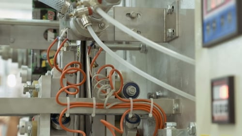 Food Factory-Verpackungsmaschine mit Rohren und Rollen