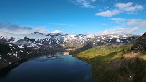 Aerial Footage Beautiful Nature Norway.