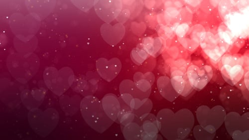 Romantic Floating Hearts Background Animation