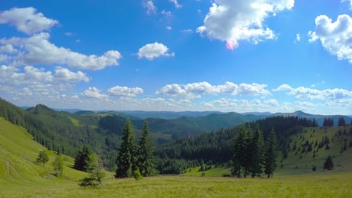 Mountain Landscape with Clouds