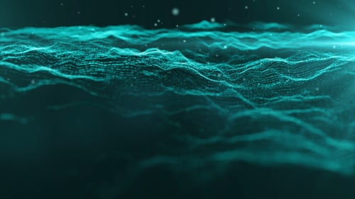 Abstract Digital Wave Background of Flowing Particles