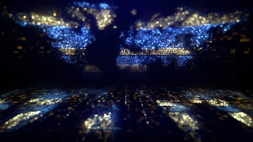 Global Technology Data Network World Map Logo Reveal
