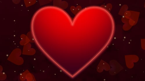 Elegant Glowing Heart Animation for Romantic and Celebration Videos