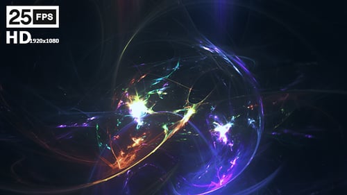 Ethereal Abstract Light Swirls with Colorful Energy Trails Background