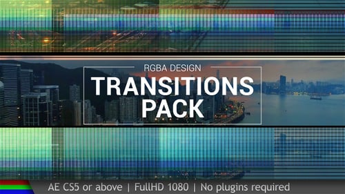 Dynamic Glitch and Digital Video Transition Effects Pack