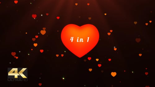 Hearts Background Pack 4 in 1